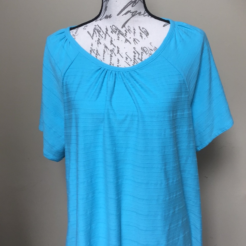 CJ Banks Blue Casual top / Size 1X